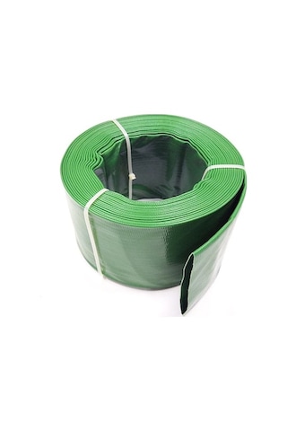 Yassı Su Hortumu - Tekstil Örgüye Pvc Plastik Kaplanmış - 4" - Layflat Hortum - 50 Mt - Geçme Çapı 100 M