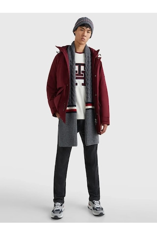 Tommy Hilfiger Th Premıum Cable Knı Erkek Gri Atkı