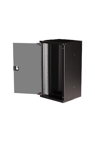 Lande Pandora Soho 12u 300x300 10 Duvar Tipi Rack Kabinet Siyah Cam Kapaklı