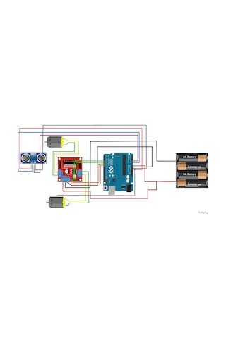 Emes Robotik Arduino Engelden Kaçan 2Wd Robot Araba Kiti