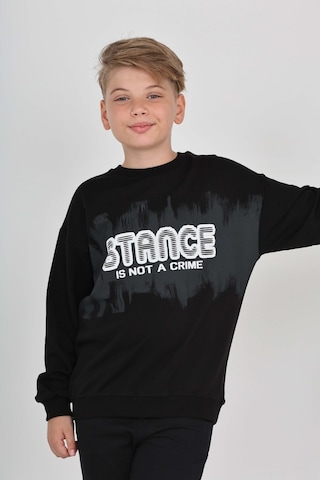 Toontoy Kids Toontoy Erkek Çocuk Stance Baskılı Sweatshirt Siyah