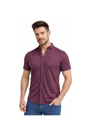Baglan Erkek Dügmeli Polo Yaka Tişört R4310 Bgl-st02771 Mürdüm