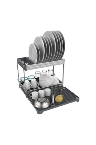 Primanova Bulaşıklık Katlanabilir 2 Katlı Alüminyum Bianka