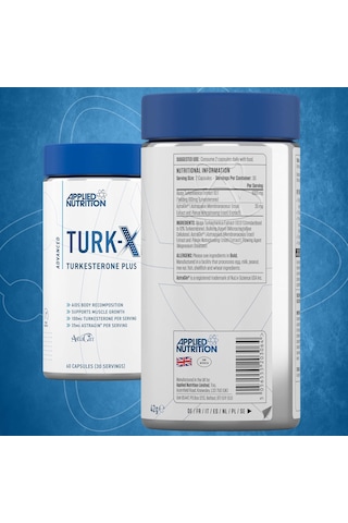 Applied Nutrition Turk-x Turkesterone Plus Gh 1000 Mg 60 Caps