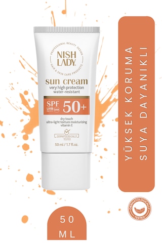 Nish Lady Suya Dayanıklı Güneş Kremi SPF50+ 50 ML