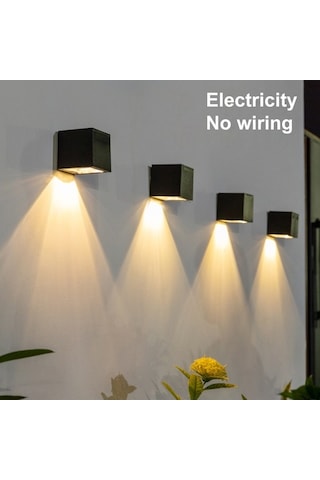 Ebitda Yaozixa Güneş Enerjili Duvar Lambası - Su Geçirmez Açık Hava Işıkları, Ev Ve Bahçe İçin Mükemmel Lamba