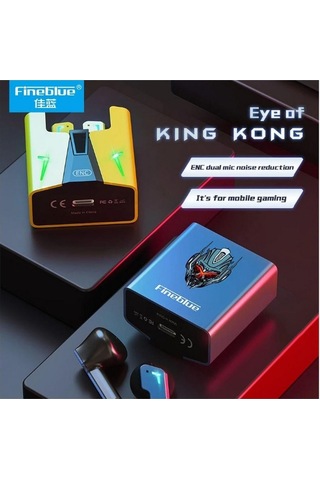Fineblue KingKong TWS Bluetooth 5.2 Dokunmatik Kulak İçi Oyuncu Kulaklığı