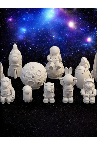 Sevimli Kahramanlar Uzayda Taş Boyama Seti-okul Ve Ev Etkinliği..