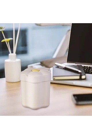 Pazly Suntek Sevimli Ofis Masaüstü Kutusu Için Ev Çöp Beyaz Banyosu Ri Beyaz