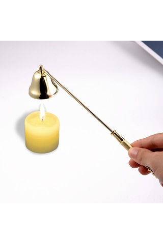 Dianziye Gümüş Renkli Paslanmaz Çelik Mum Söndürücü - Ev Kullanıma Pratik, Kolay Kullanım, Dayanıklı Malzeme, Konforlu Ev