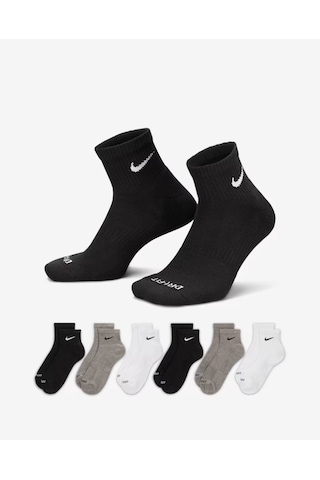 Nike Sx6899-965 Everyday Plus Destekli Bilek Antrenman Çorapları 6 Çift Karışık