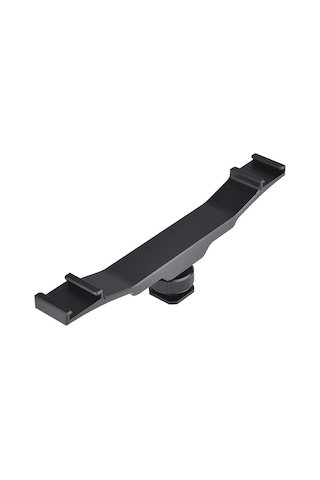 Dslr için Flaş Bracket İki Girişli Flaş- Led- Mikrofon Tutucu