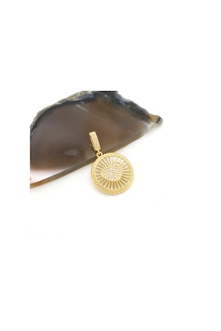 Ajda Charm Çelik Altın Kaplama Kadın Yuvarlak Kalpli Model-chr-112 Gold