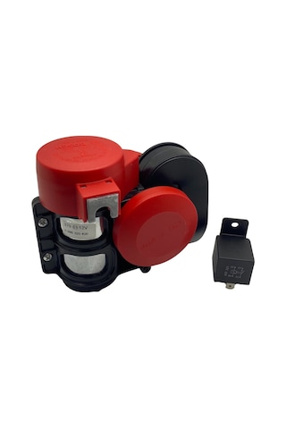 Bosch 12V Korna Pnömatik F1 Ferrarı Kırmızı-Siyah Röleli N11.8