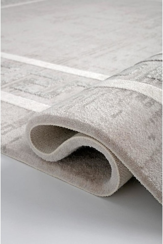Bahariye Halı Eva Koleksiyonu 5630 Gri Gri Saçaklı Halı 154x230 Ölçü