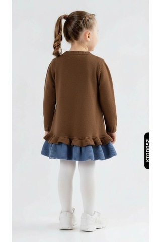Xo Kids Kız Çocuk Elbise 3-12 Ay 8312 Kahverengi
