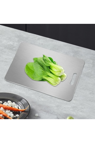 Erya Home Suntek Paslanmaz Çelik Kesme Tahtası Pizza Bisküvi Küçük