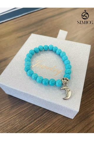Ay Güzelliği Ve Turkuaz Dua Bileziği Yeşil
