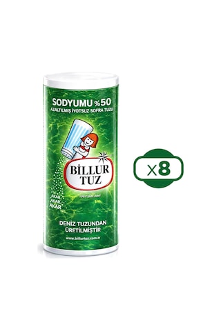 Billur Tuz Sodyumu %50 Azaltılmış 500 Gr X 8 Adet