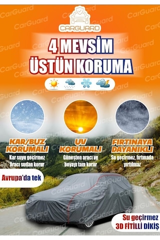 Carguard Tüm Sedan Araçlar İle Uyumlu İle Uyumlu Lüks Araba Brandası Miflonlu Branda Oto Çadır Örtü