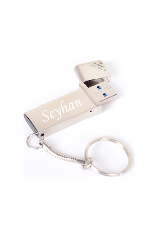 Kişiye Özel F-155-16 Krom Usb 3.0 Metal Usb Bellek 16 Gb
