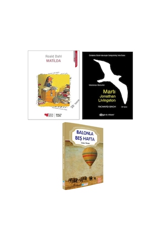 Evrensel Balonla Beş Hafta - Roald Dahl Matilda - Martı Jonathan Livingston 3 Kitap
