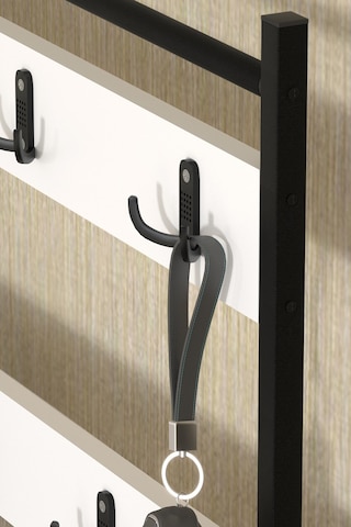 Bofigo 3 Raflı Metal Portmanto Elbise Askılığı Vestiyer Ayakkabılık Samanyolu Beyaz Beyaz