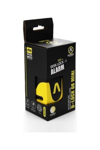 Auvray Alarmlı Disk Kilidi 6 Mm 120db Sarı-siyah B-lock06 Mini