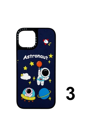 Nettech Apple Uyumlu iPhone 15 Casetify Kabartmalı Arka Koruma Kılıf - Karışık Renk Karışık Renk
