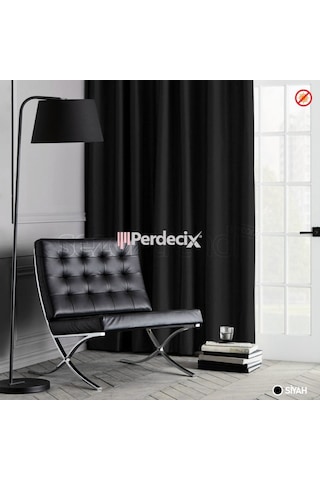 Perdecix Blackout Karartma Fon Perde 9 Renk Pilesiz - Curtain