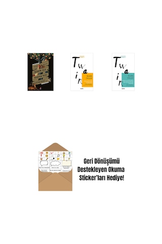 Adem İle Havva Nın Güncesi + Esrarengiz Yabancı + Çifte Kavrulmuş Bir Dedektiflik Öyküsü + Okuma Sticker'ları