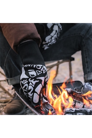 Pazly Dış Mekan Eldiven, Siyah-beyaz Pamuklu, 32,5 Cm Uzunluk, El Koruma Eldiveni