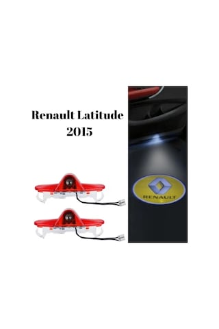 Renault Latitude 2015 Uyumlu Kapı Altı Led Aydınlatma 3 Boyutlu Logo Lazer Işık Geçmeli 2li Set