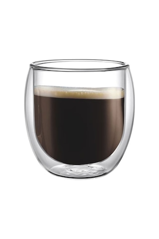 Leggno Vetro Çift Cidarlı Espresso Bardağı 2li 100 Ml Le-vtr7000degl10 Leggno Çok Renkli