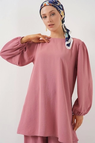 Ayrobin Tunik Pantolon Alt Üst Takım 6712 - Pembe Pembe