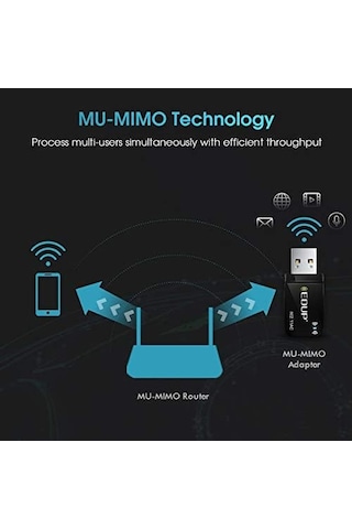 Ac 1300 Mbit/s Usb Wlan Adaptörü, Çift Bant Wifi Stick 2.4g/5ghz Usb3.0 Adaptör Kablosuz Ağ Alıcısı Wifi Dongle, Masaüstü Bilgisayar/dizüstü Bilgisayar İçin, Windows 11/10/8.1/7/ Mac Os X