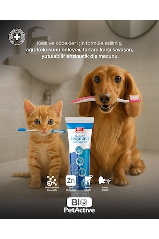 Biodent Kedi Diş Macunu 100 ML + Diş Fırçası 3'lü