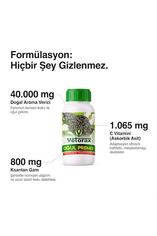 Vetorax Oğul Premiks 250 Ml Arılar İçin Konsantre Sıvı Yem Premiksi