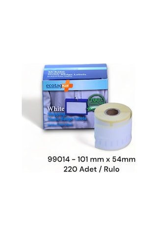 Ecotagplus Dymo Labelwriter Etiket 101 MM x 54 MM - Beyaz-220 Adet Ecotagplus Dymo Labelwriter Etiket 101 MM x 54 MM - Beyaz-220 Adet