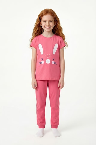 Penti Pembe Kız Çocuk Cute Rabbit Uzun Kollu Pamuklu 2'li Pijama Takımı