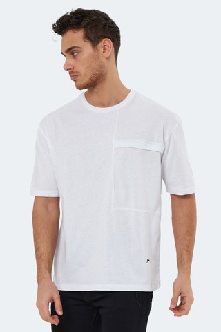 Slazenger Kaurı In Oversize Erkek Beyaz Tişört Beyaz
