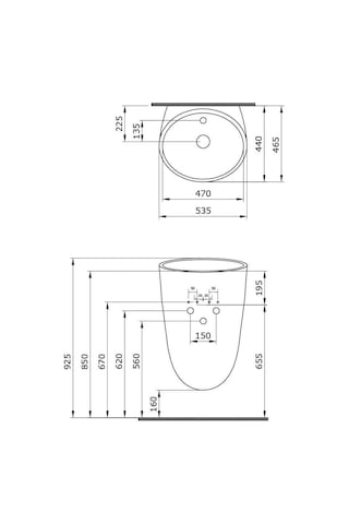 Bocchi Venezia Asma Monoblok Lavabo Parlak Beyaz 1083-001-0126