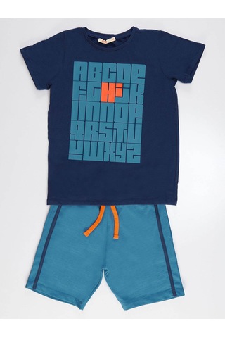 Denokids Mshb&g Alfabe Erkek Çocuk Şort Takım Çok Renkli