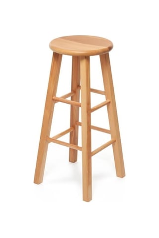 Yuvarlak Masif Bar Taburesi Natürel Diğer