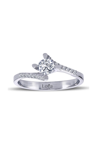 Lova Toplam 0,43 Karat Pırlanta Tektaş Yüzük - 1070062