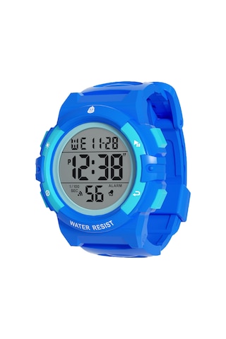 Spovan K01 Erkekler Çocuk Led Aydınlık Su Geçirmez Elektronik Spor İzle Mavi Çok Renkli