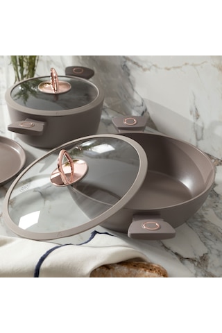 Berlınger Haus Sahara Derin Tencere 22 Cm Taupe Tupe - Gri