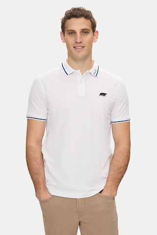 Fahr Beyaz Polo Yaka Nakışlı %100 Pamuk Standard Fit Erkek Tshirt Beyaz