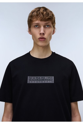 Napapijri S-box Logo Ss 1 Erkek T-shirt-31969 Siyah