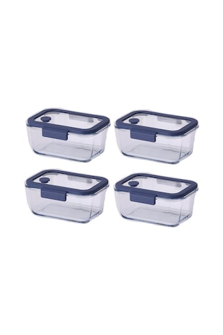 Neoflam Fika Glace Mavi Vakumlu 4 Parça Saklama Kabı 800 Ml